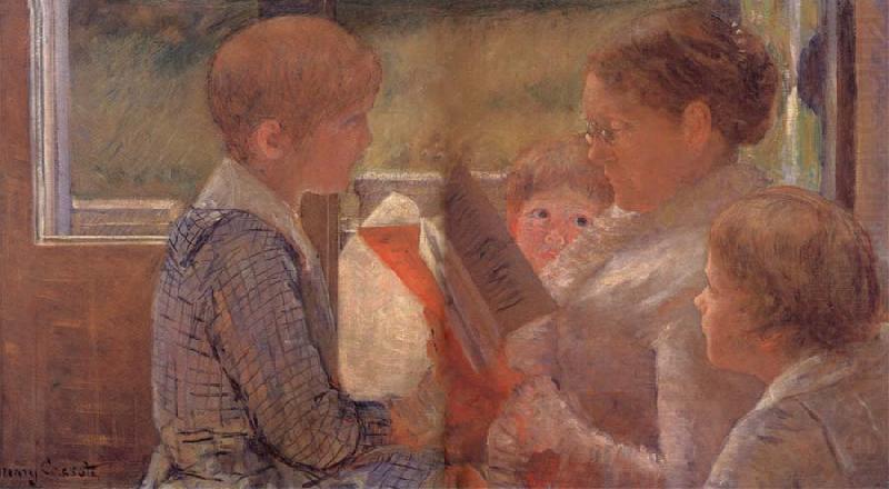 Mary readinf for her grandchildren, Mary Cassatt